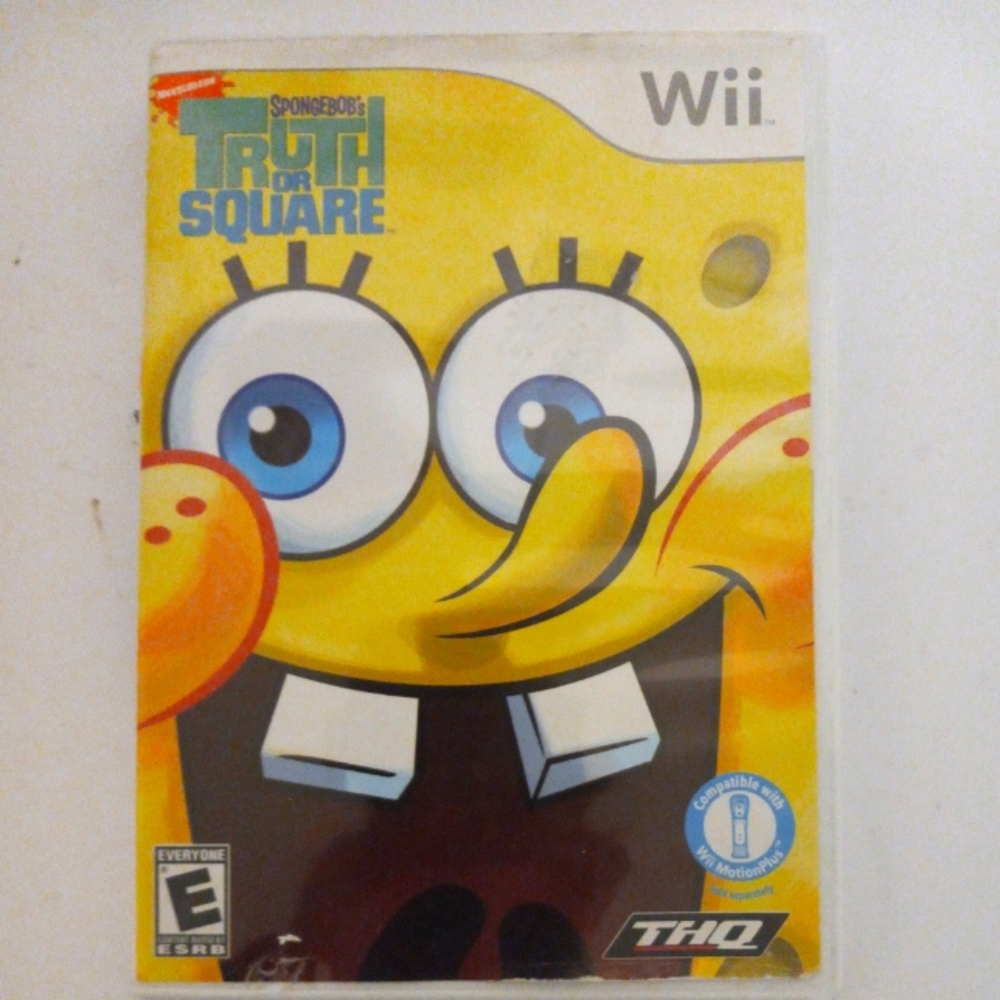 Wii SpongeBob Truth or Square game.